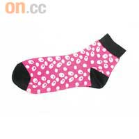 mercibeaucoup,粉紅×黑色熊貓眼仔圖案短襪 $259（a）
