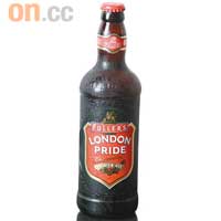 London Pride $30 酒精濃度︰4.7%<BR>來自英國的啤酒，味道帶有淡淡的焦糖及牛油拖肥香味，入口後有微微的果香及啤酒花香氣留在口中。
