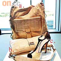 a.Bag $13,100<BR>b.Clutch $6,800<BR>c.High heels $6,600