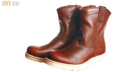 Slow Wear Lion啡紅色OB-8777 Oiled Leather Short Pecos Boots $1,099（A）