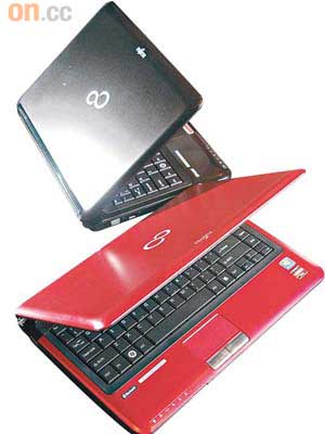 LifeBook LH520採用14吋機身設計，配以寶石紅和晶鑽黑兩色誘人。售價：$6,688