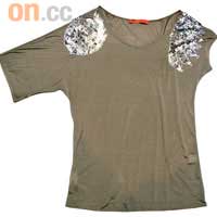 Mangan & Tse軍綠色珠片Tee $1,352（a）