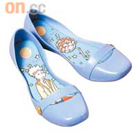 Melissa ×小王子粉藍色圓頭膠鞋 $650（D）
