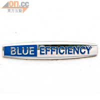 平治汽車加入BLUE EFFICIENCY字樣，象徵着高性能及低耗油。