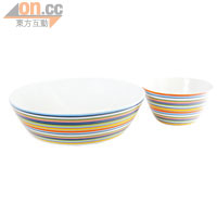 Origo餐具系列，超多用色卻又調和富層次。沙律盤（左）$590，碗$320。