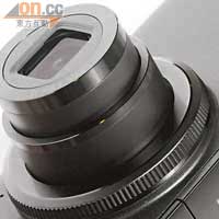 28~105mm鏡頭環可按RING FUNC.選擇調校光圈快門、iContrast修正等。