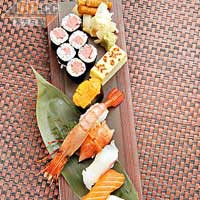 特上刺身拼盤 $480<br>刺身和壽司亦是餐廳一大賣點，來自日本的拖羅、油甘魚、三文魚、花鮫、甜蝦、白身魚及貝類，拼合成特上拼盤，亦可「Omagase」請師傅發辦。