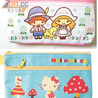 Little Twin Stars及Hello Kitty雙層筆袋 $59.9（a）