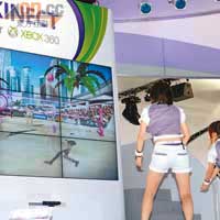 《Kinect Sports》係其中一個最受歡迎的遊戲，Promotion Girl玩沙灘排球時幾咁落力！