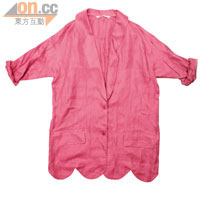 DRESSMONSTER 粉紅色波浪設計西裝褸 $1,590