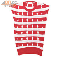 W. DRESS ROOM 紅×白色橫間針織上衣 $519