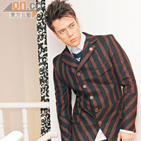 Striped coat $12,900<br>Shirt $5,160<br>Trousers $4,780<br>Shoes $5,980