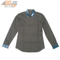 UNCONDITIONAL黑×藍反光領恤衫 $1,980（a）