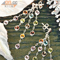 Daisy Satta Blessed Gems 18kt白金混合寶石耳環 $5,890（d）