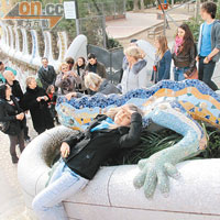 馬賽克砌成的大蜥蜴，是遊客必拍影相位。