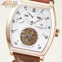 Malte Tourbillon Regulator玫瑰金陀飛輪規範式顯示手錶。$1,270,000