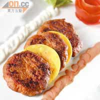 Galauti Kebab $78<BR>位於印度北部的Galauti，主食是羊，因此當地人擅長烹調羊肉。這裏的做法很正宗，用人手將羊肉刴成蓉，入口超滑溜。