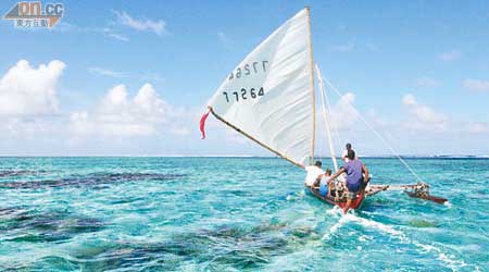 雅浦島國旗上的圖案，正正就是這種木筏，接連大海和陸地。