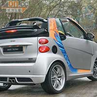 開篷後的smart fortwo BRABUS Xclusive Cabrio，感覺特別開揚。