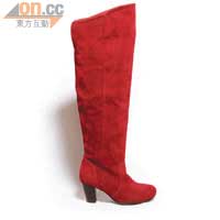 Heather紅色高筒靴 $529（c）