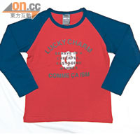 COMME CA KIDS 紅色×藍色長袖Tee $290（c）