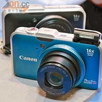 新機配件總動員 GPS定位DC<BR>SX230 HS是Canon發布眾多DC中規格最強的一部，備有14倍光學變焦、1,080p拍片及GPS定位功能。