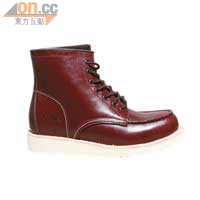 SCENE紅酒啡色油皮Boots $590