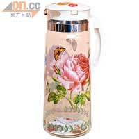 玫瑰花圖案透明溫水瓶 $199（b）