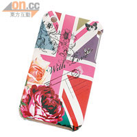 紅玫瑰×米字旗iPhone3 Case，滿載英倫情懷。$140（b）