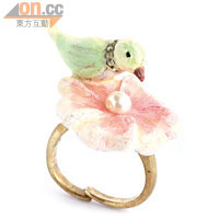 花鳥珍珠戒指 $299（b）