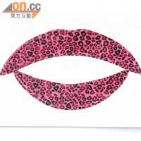 粉紅×黑色豹紋唇彩貼紙 $180/3張