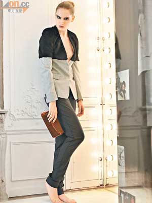 Blazer jacket $17,999<br>Pants $3,899<br>Clutch $4,199