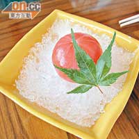 溫室番茄<br>溫室番茄清甜無比，以冰鎮方法品嘗，別具風味。