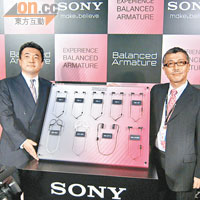 Sony由數碼影像分部中川克也（左）及青木陽介（右）兩位高層親身講解。