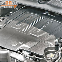 配備Supercharged裝置後，5.0 V8引擎可在瞬間觸發510ps馬力。