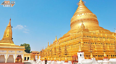 相傳Shwezigon Pagoda的金塔內收藏了佛牙的仿製品，是為佛家聖地。
