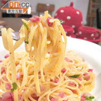 Spaghetti Carbonara $78<br>意粉AI Dente，充滿蛋香，如果忌廉味重一點更好。