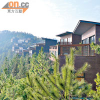 30幢樹頂別墅位置居高臨下，環抱莫干山翠綠的山野景色。