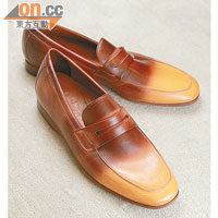 Hand Painted Air Lorenzo Penny漸變啡色Loafer $3,450