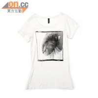 H & M女肖像白色Tee $99（a）