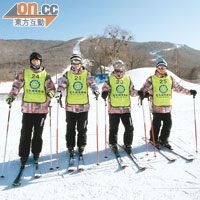 滑雪學校的教練，全部擁有國家認可的教練資格。