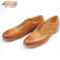 Jack Wills×NPS Shoes Ltd紳士鞋，以傳統Goodyear Welted方法製造。男裝啡色Wainscott Brogue $2,500