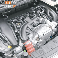 跟寶馬合作研發的1.6 Turbo引擎，可輸出馬力達156hp。
