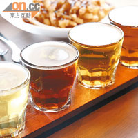 Beer Combo $75<br>可在6款啤酒中自選4款，每杯125毫升，必選德國皇家品牌Arcobrau啤酒，麥味勁香濃。