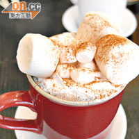 Hot Chocolate with Marshmallows, Cinnamon & Cream $42 