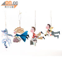 Karen Rossi設計的吊飾，將自己對大世界小人物的奇想投射出來。$398/件