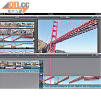 《iMovie》可在新機直接編輯1,080p影片。售價：4.99美元（約HK$38.9）
