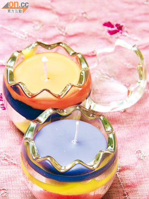復活蛋形狀的蠟燭加上自由配搭的顏色，小朋友當然喜歡。