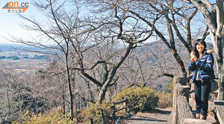 於謙信平的看台，可清晰地飽覽著名的關東平野田園風景。