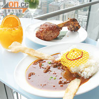 One Piece餐吃包括路飛牛肉飯（前）￥1,200（約HK$114）和大肉脾￥1,180（約HK$112），味道和造型都Good，可惜分量不多。